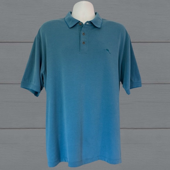 Tommy Bahama Men’s Polo Shirt XL — Soft Modal Blend in Teal Blue - Picture 1 of 9